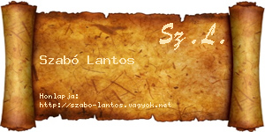 Szabó Lantos névjegykártya